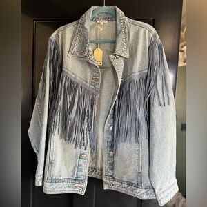 Jodifl Fringe Denim Jacket